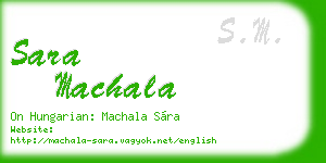 sara machala business card